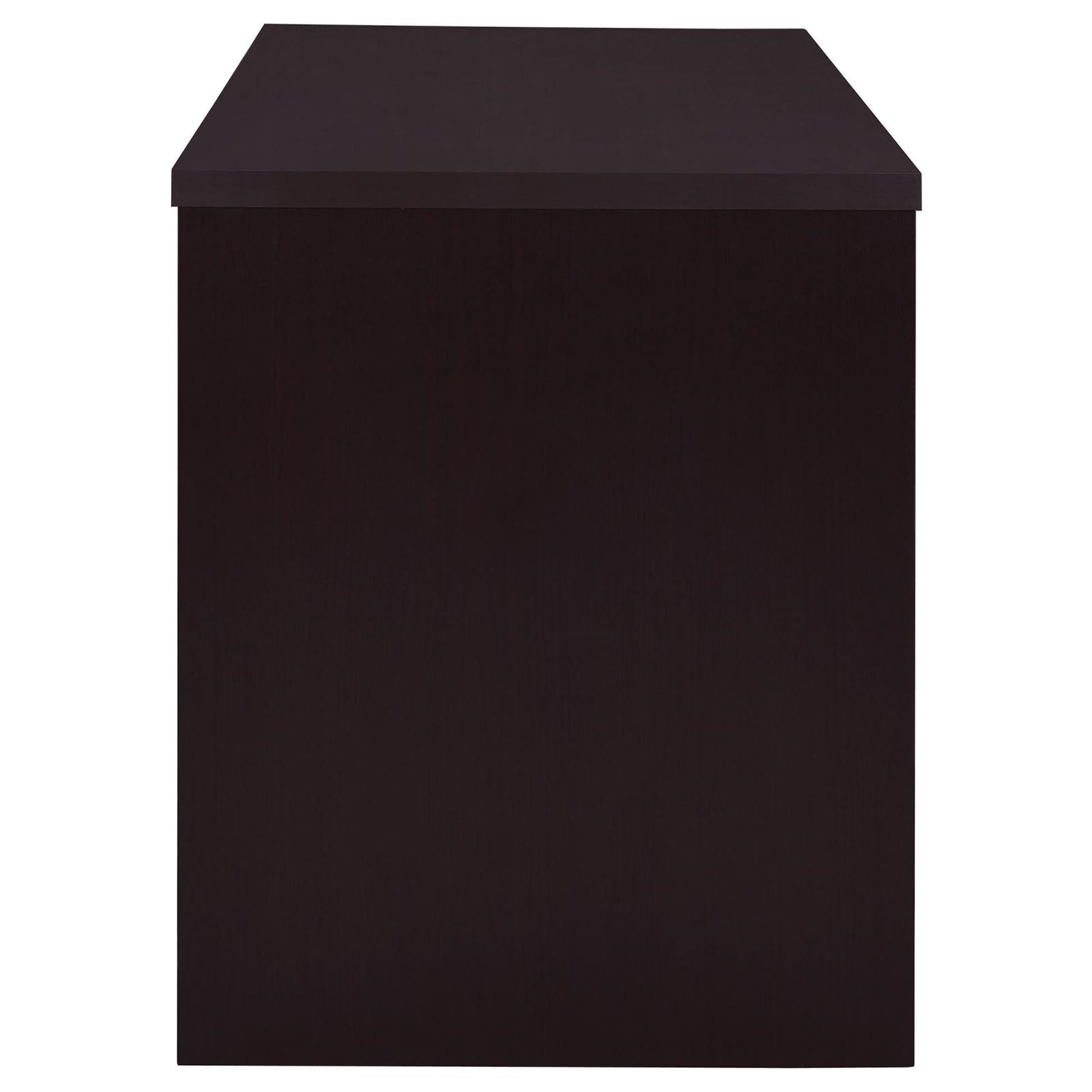 Cappuccino 2-Drawer Reversible Office Desk - Brown Wood