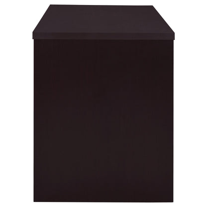 Cappuccino 2-Drawer Reversible Office Desk - Brown Wood