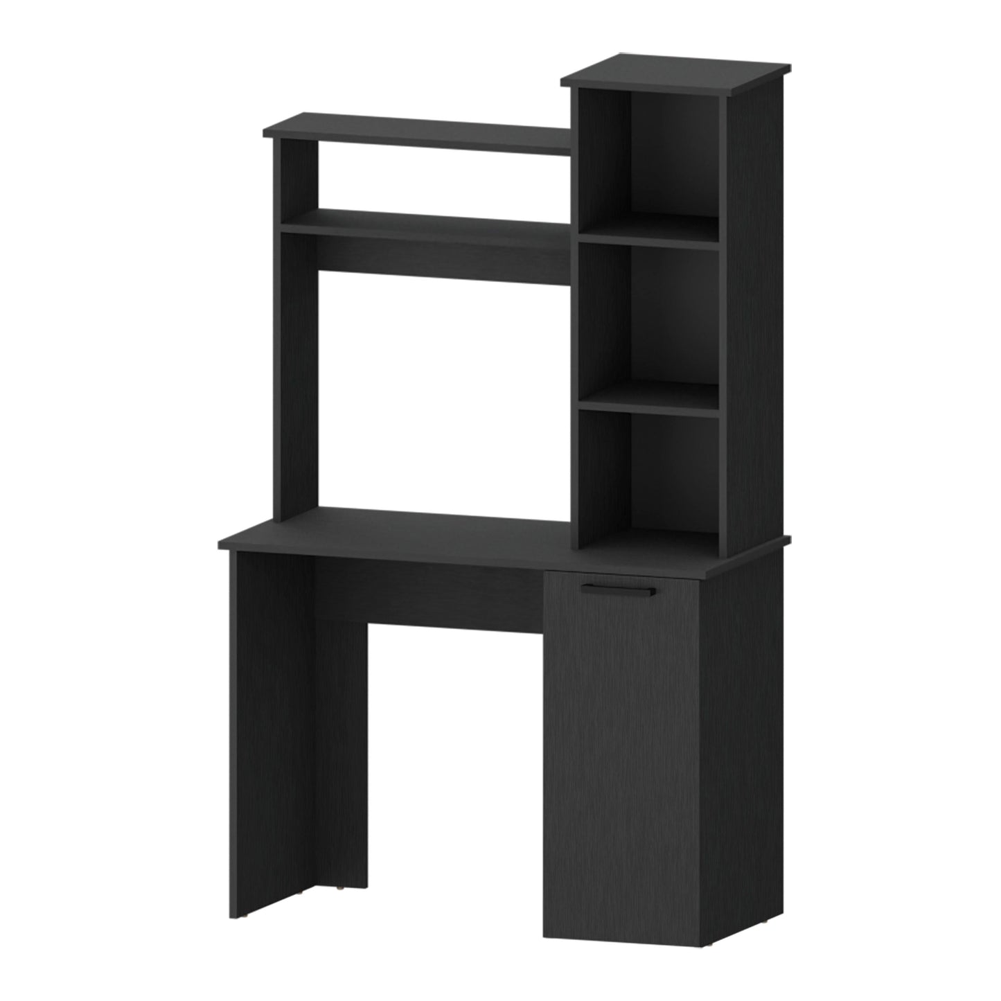 Wenge 3-Tier Storage Shelves Computer Desk - Office Desk