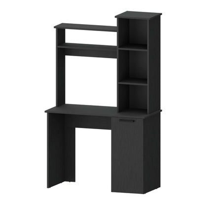 Wenge 3-Tier Storage Shelves Computer Desk - Office Desk