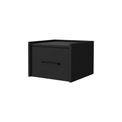 Wenge Floating Nightstand with One Drawer for Bedroom