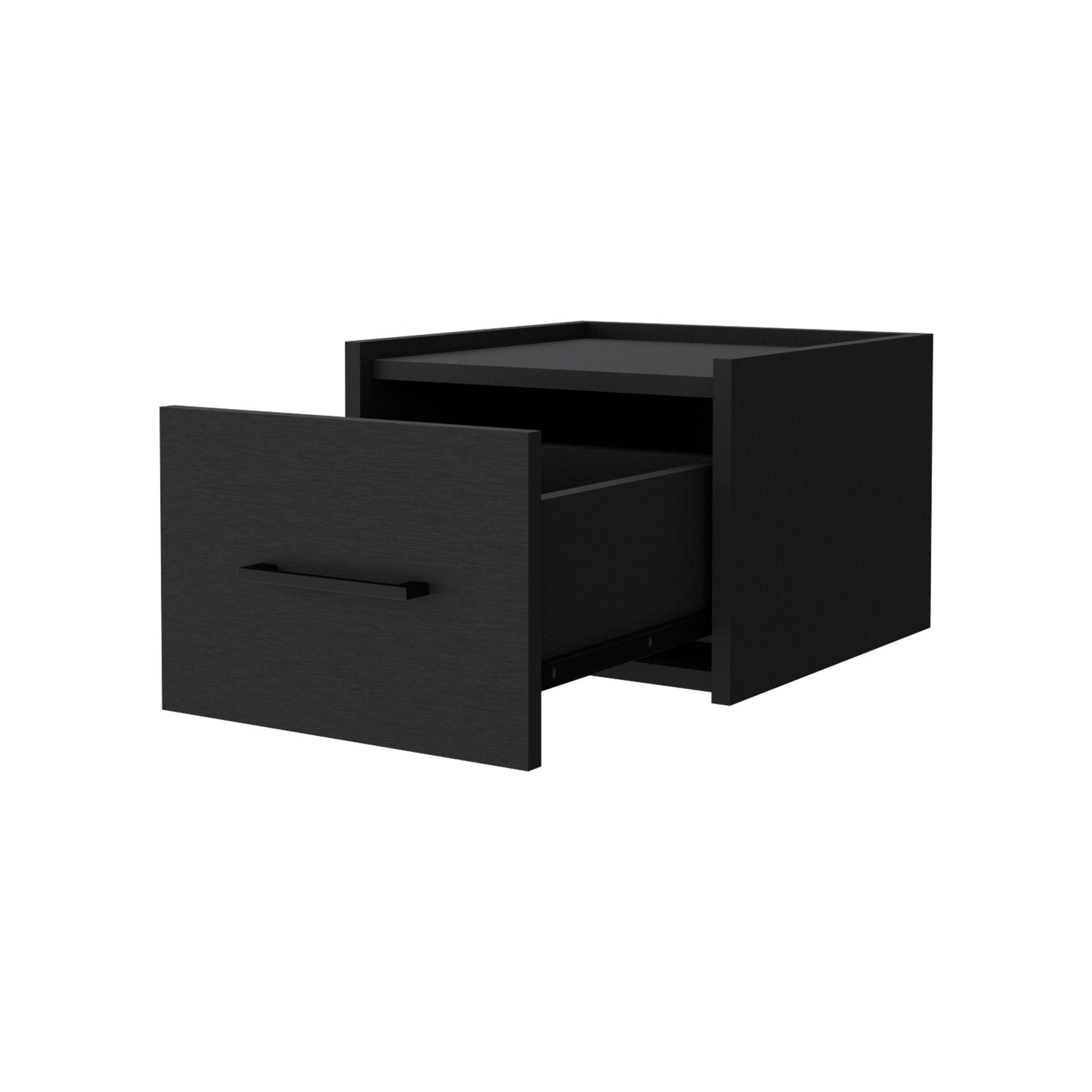 Wenge Floating Nightstand with One Drawer for Bedroom