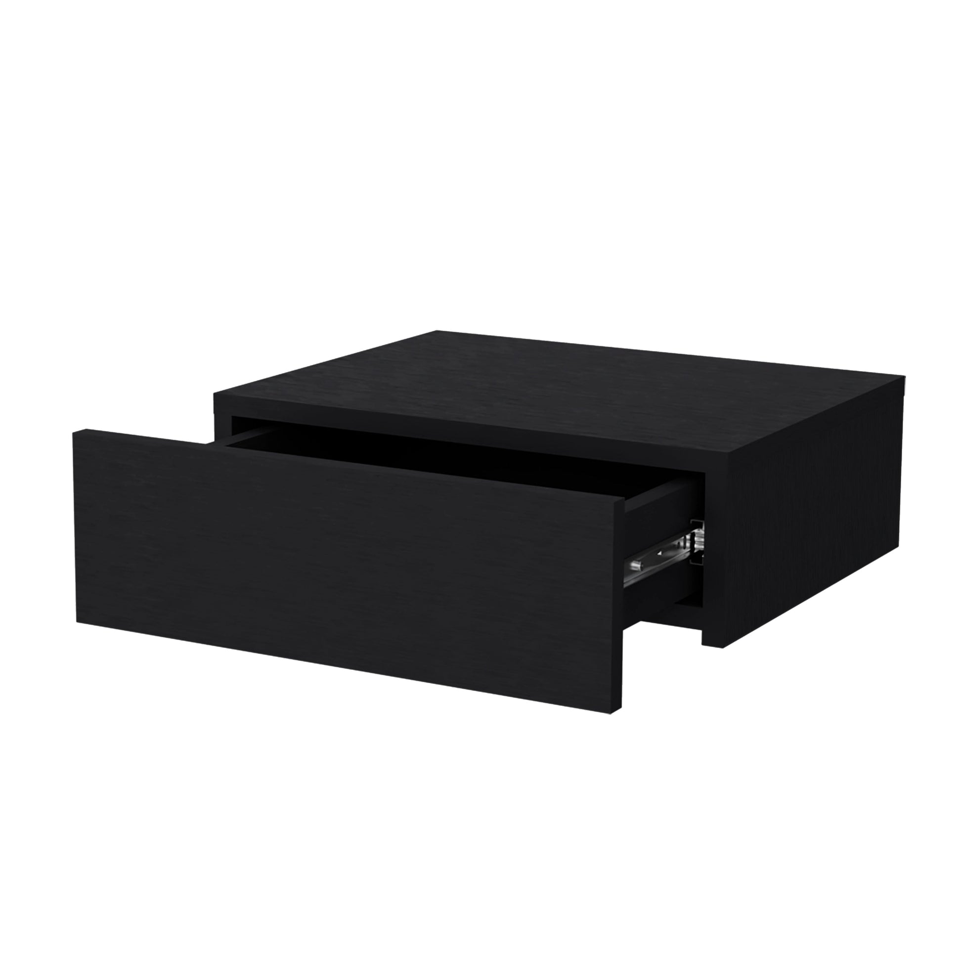 Wenge Wall-Mounted Floating Nightstand - Space Saving for Bedroom