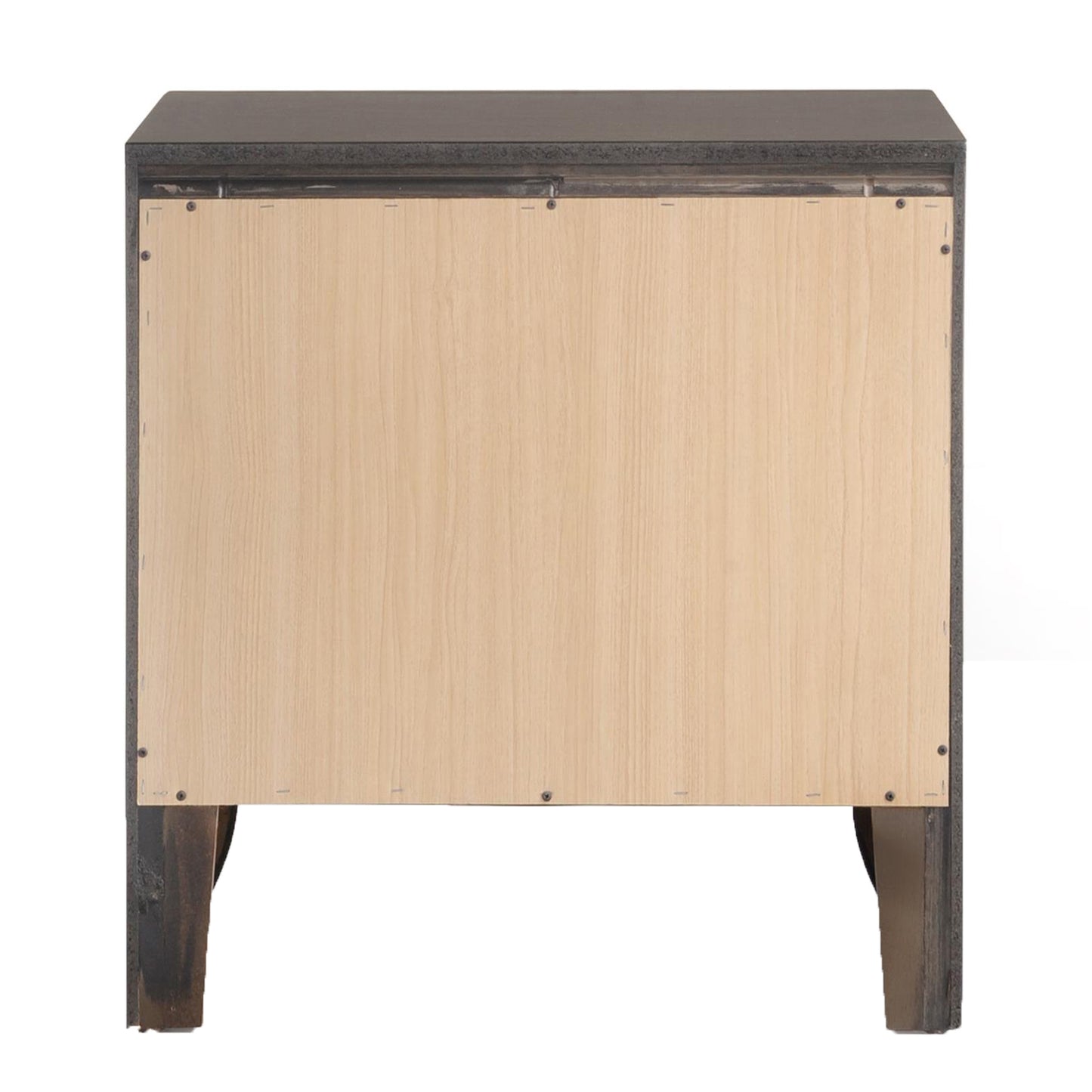 Oak Rectangle Nightstand with 2 Drawers for Bedroom