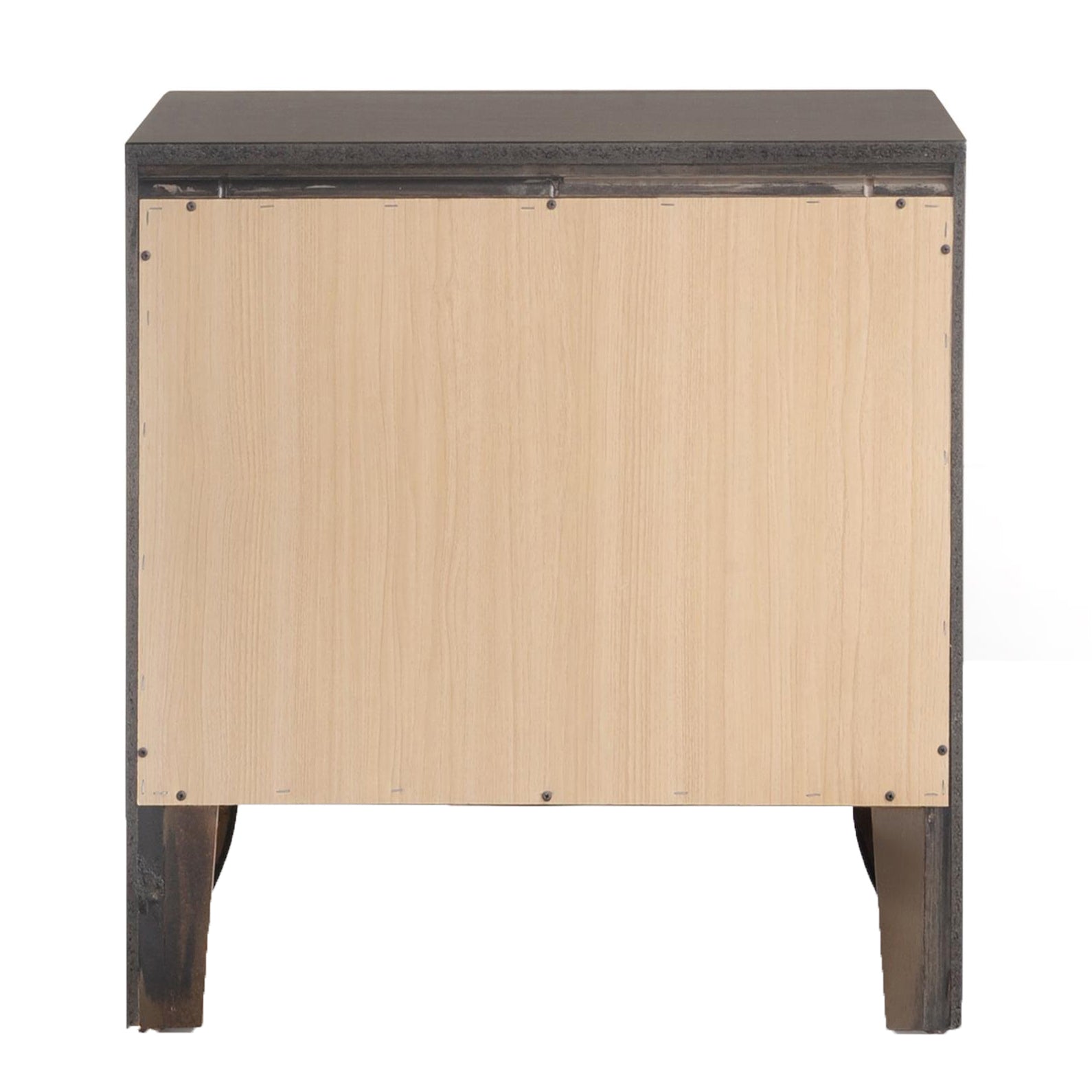 Oak Rectangle Nightstand with 2 Drawers for Bedroom