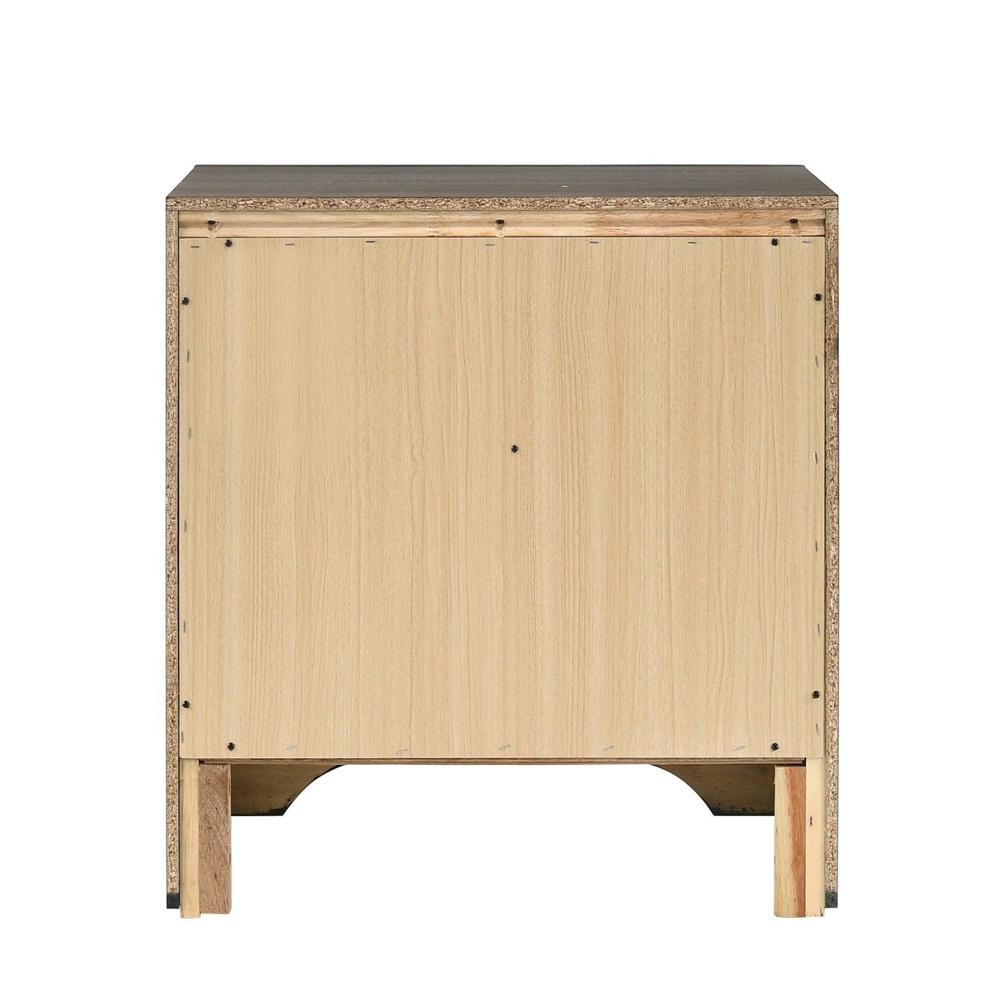 Grey 3-Drawer Nightstand with Storage - Bedroom Furniture