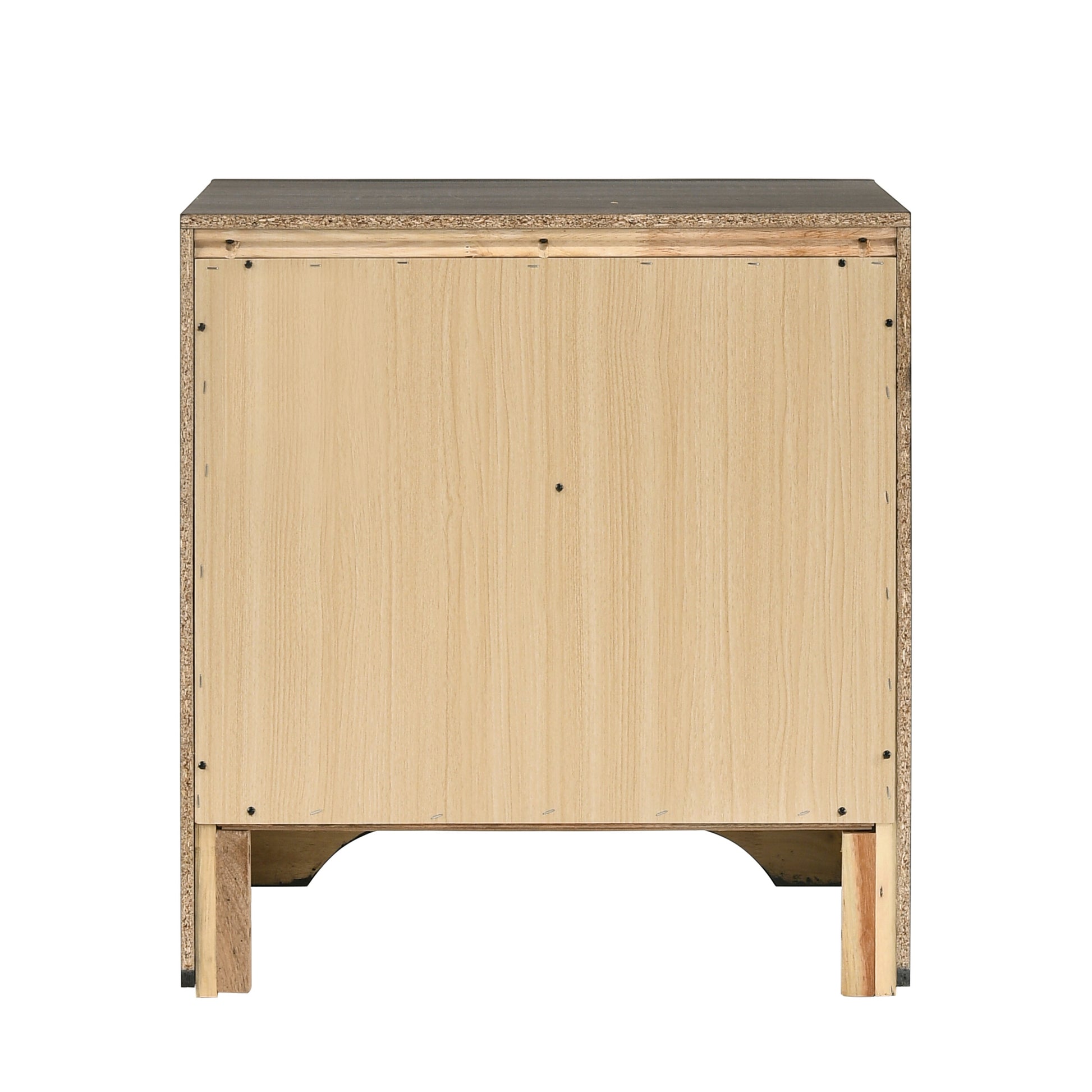 Grey 3-Drawer Nightstand with Storage - Bedroom Furniture