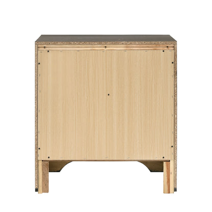 Grey 3-Drawer Nightstand with Storage - Bedroom Furniture