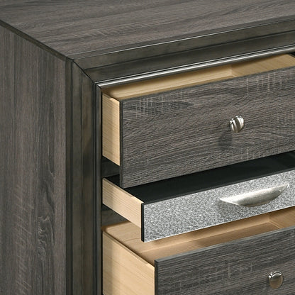 Grey 3-Drawer Nightstand with Storage - Bedroom Furniture