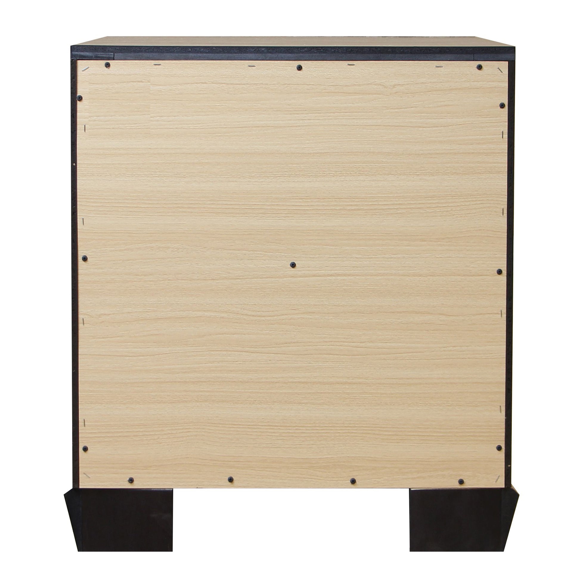 Brown Rustic Rectangle Nightstand with 2 Drawers