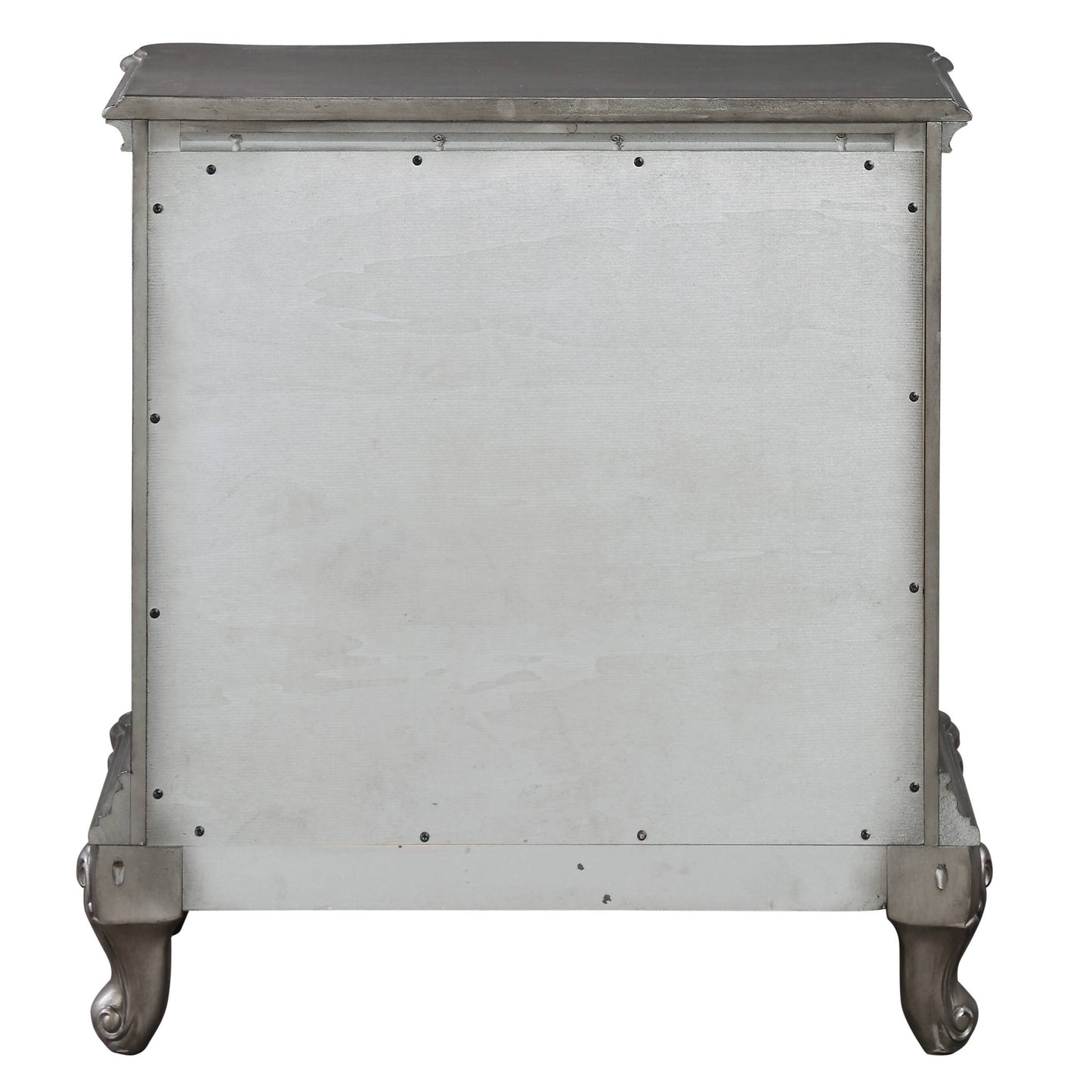Antique Gray Rectangle Nightstand with 2 Drawers for Bedroom