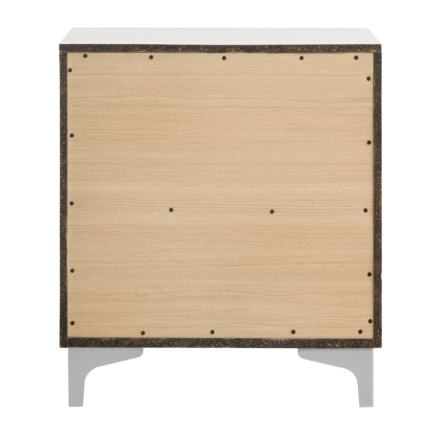 White Poplar 2-Drawer Nightstand for Bedroom Storage