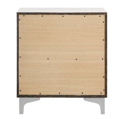 White Poplar 2-Drawer Nightstand for Bedroom Storage