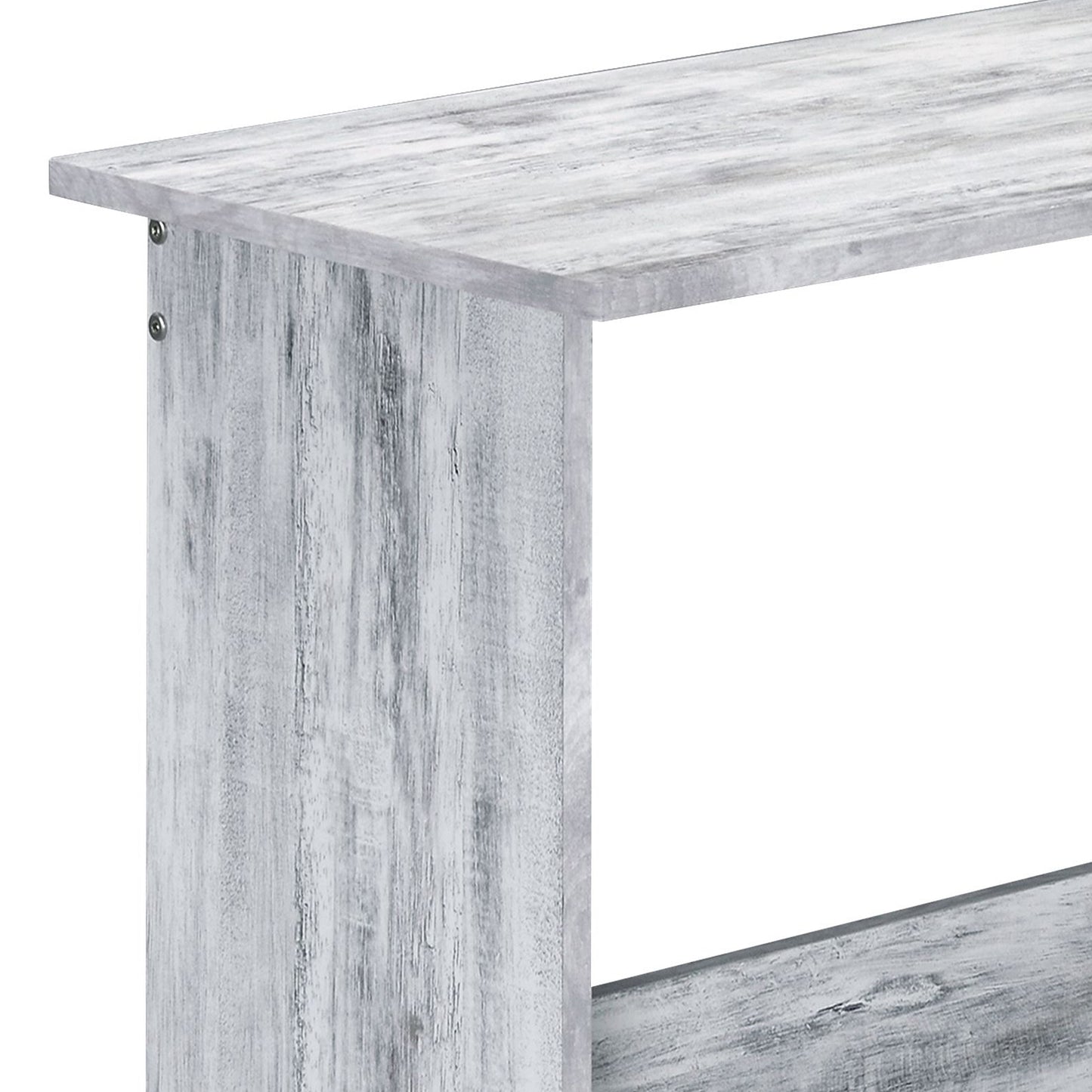 Black Grey Writing Desk with Shelves - Office Desk