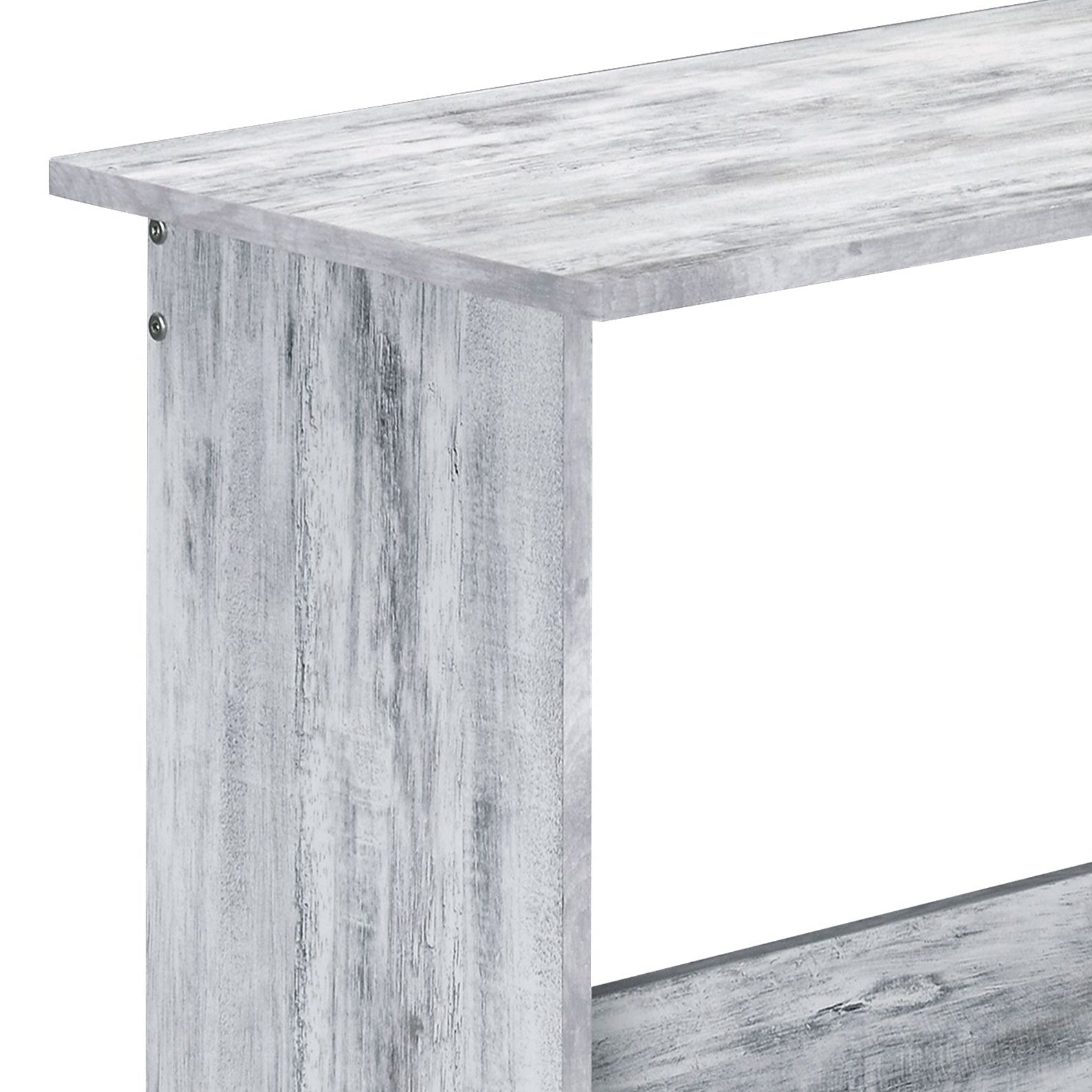 Black Grey Writing Desk with Shelves - Office Desk
