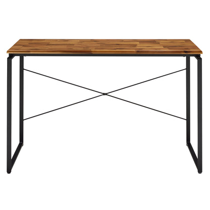 Black Brown Industrial Writing Desk Rectangular Office Desk