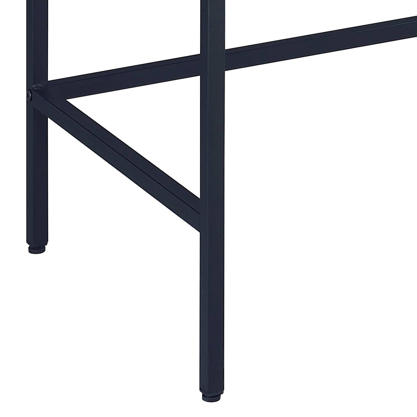 Natural Black Writing Desk with 2 Drawers - Office Storage