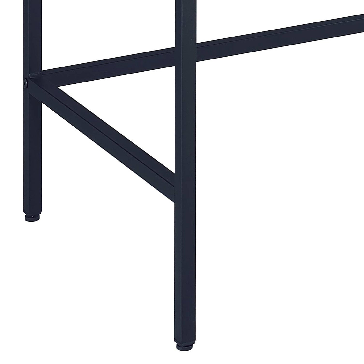Natural Black Writing Desk with 2 Drawers - Office Storage