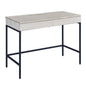 Natural and Black Writing Desk with 2 Drawers