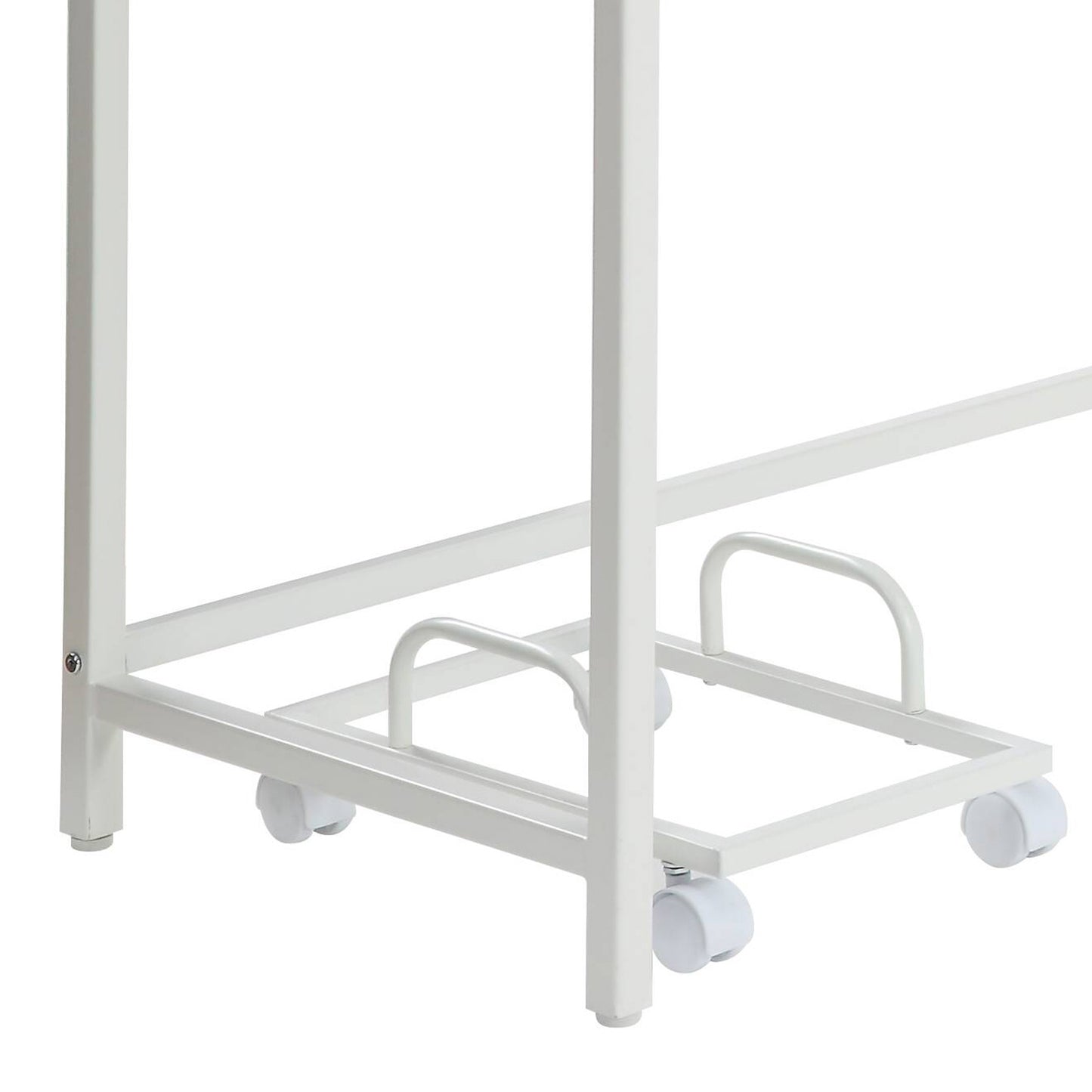 Grey and White L-Shape Computer Desk - Modern Office Desk