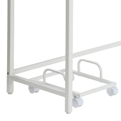 Grey and White L-Shape Computer Desk - Modern Office Desk