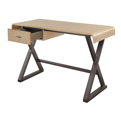 Gold Aluminum Writing Desk - Industrial Style Office Desk