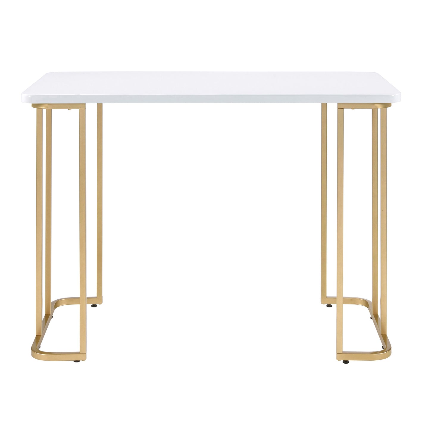 White and Gold Writing Desk - Rustic Computer Desk