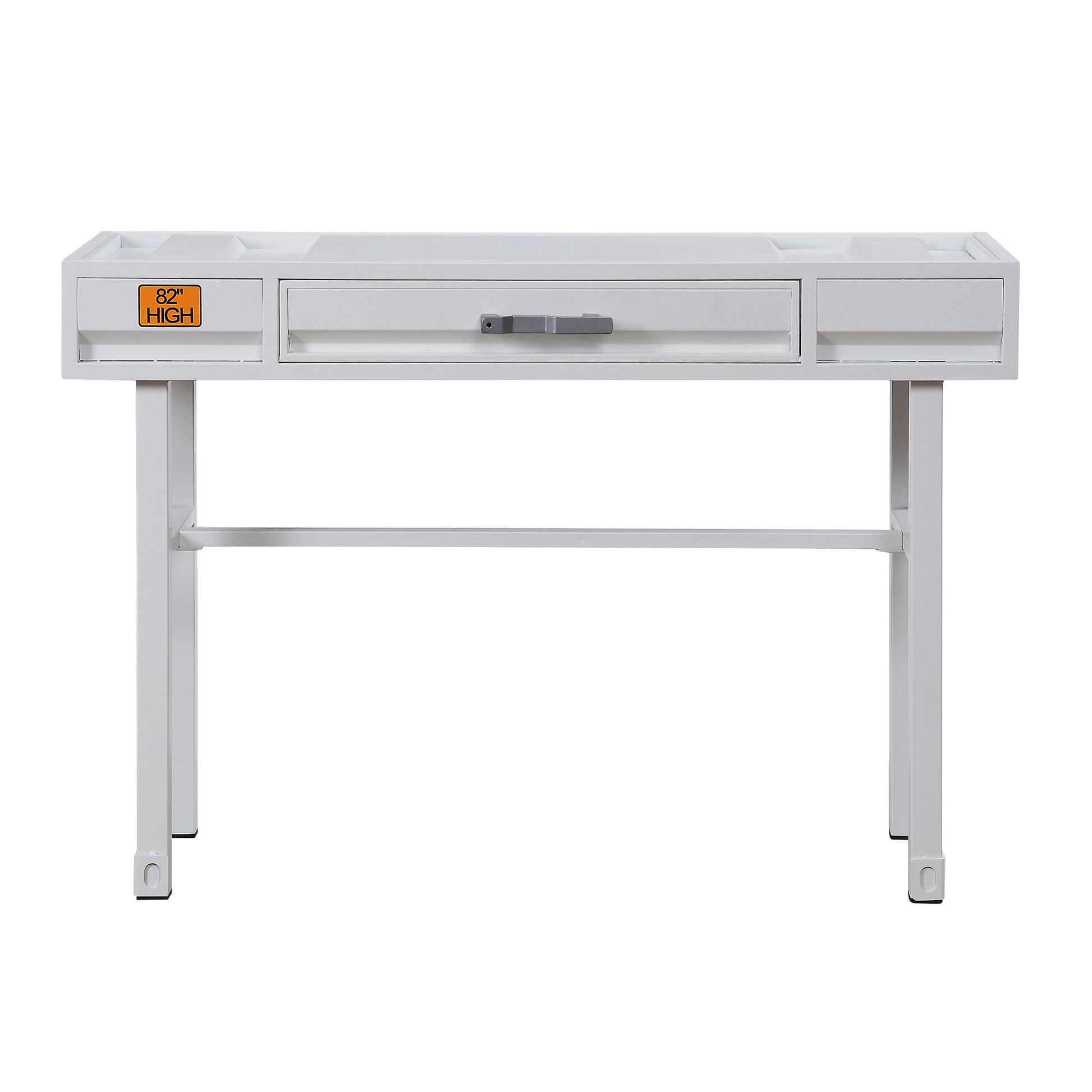 White Writing Desk with 1 Drawer - Office Storage
