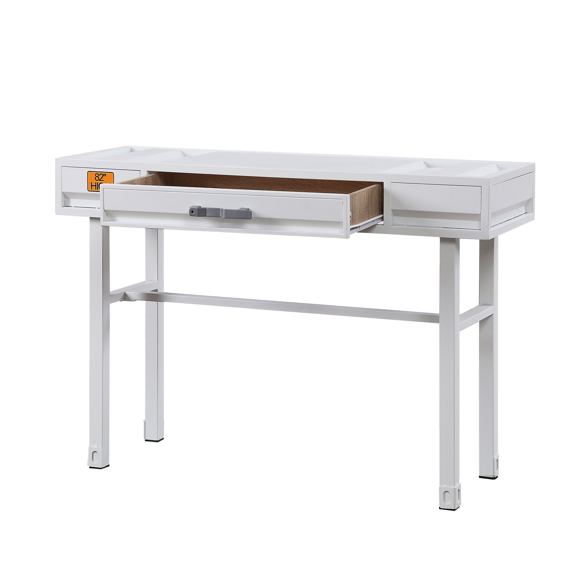White Writing Desk with 1 Drawer - Office Storage