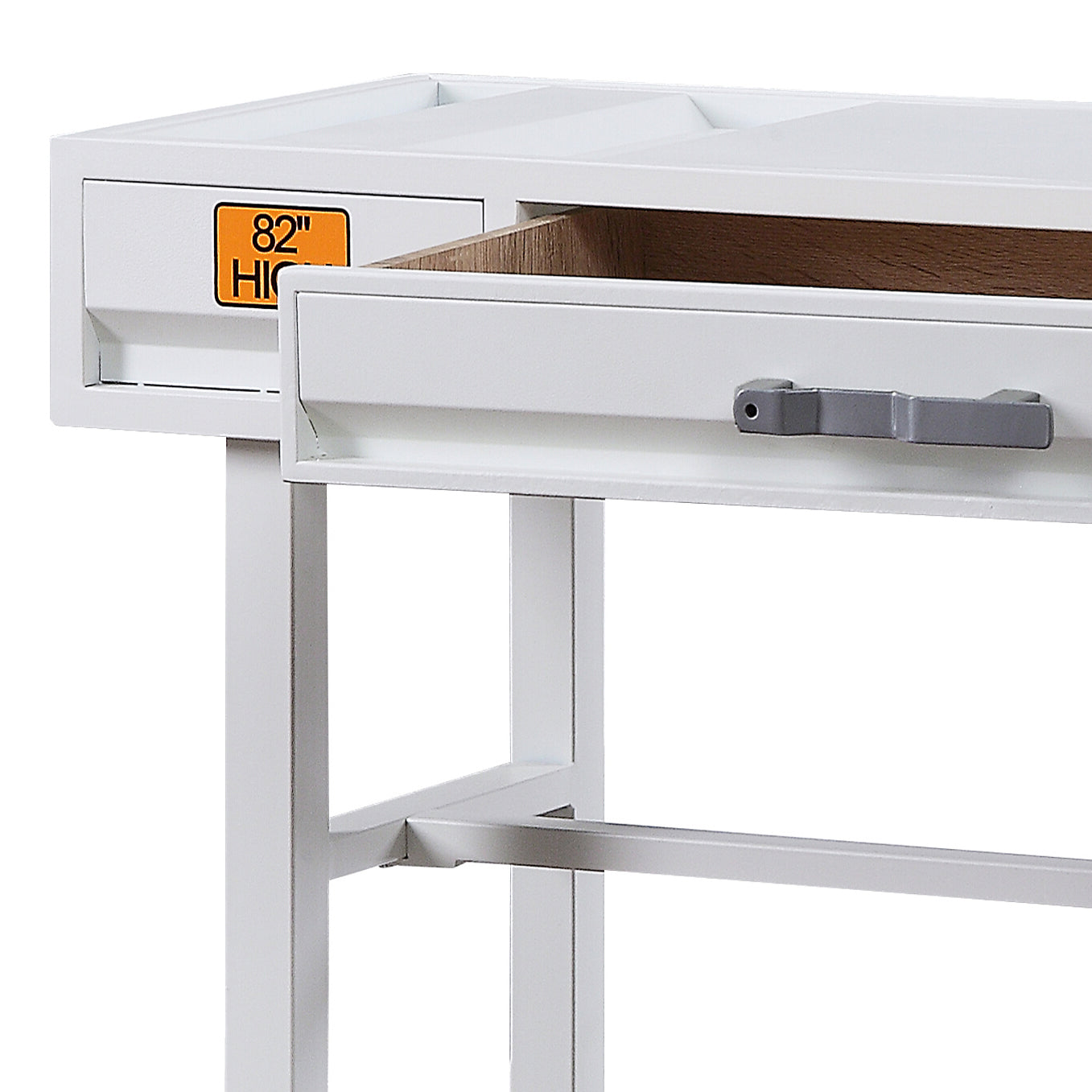White Writing Desk with 1 Drawer - Office Storage