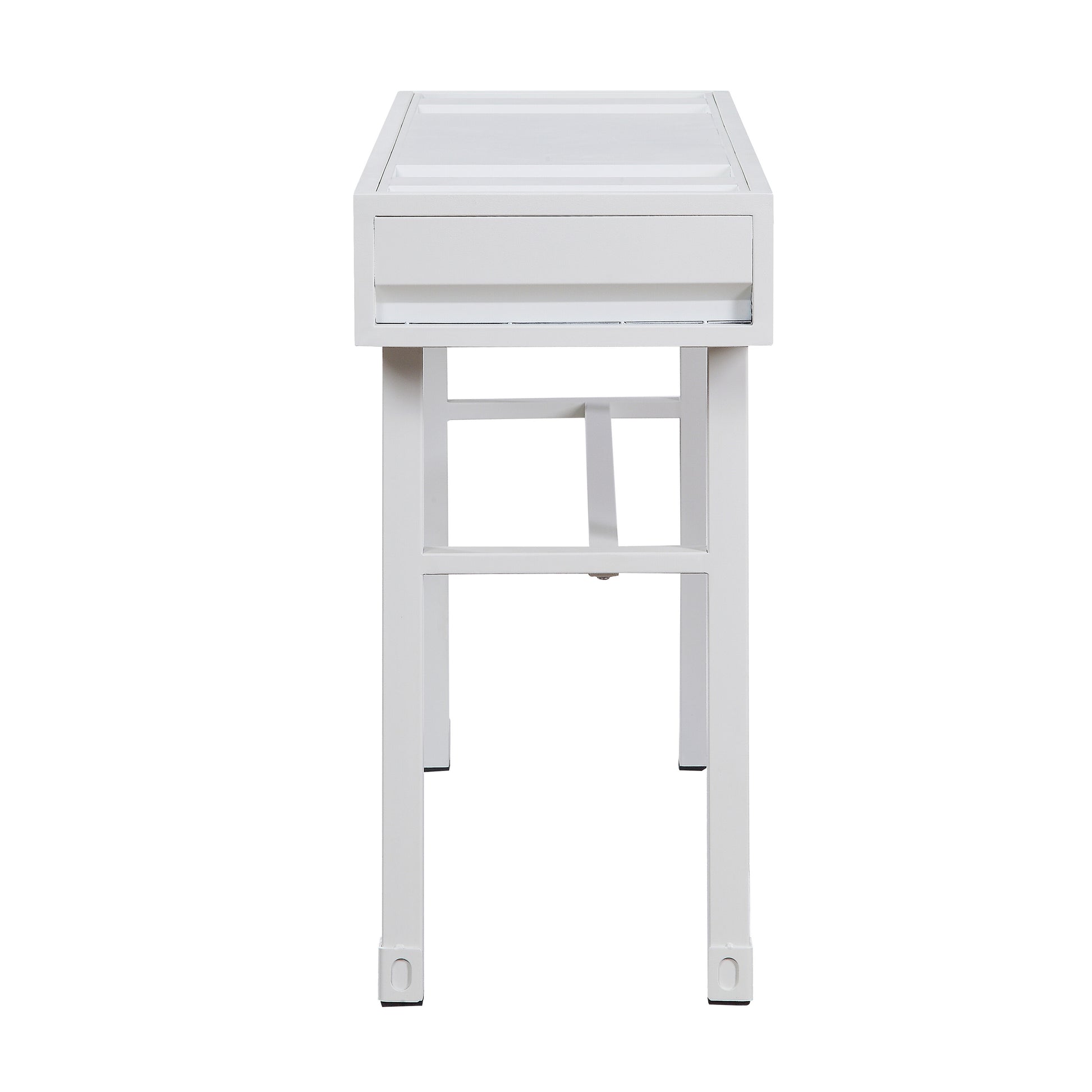 White Writing Desk with 1 Drawer - Office Storage
