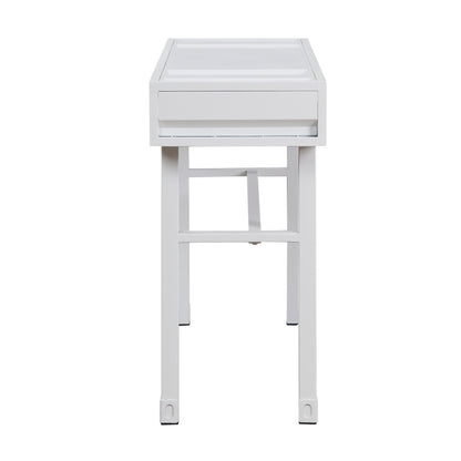 White Writing Desk with 1 Drawer - Office Storage