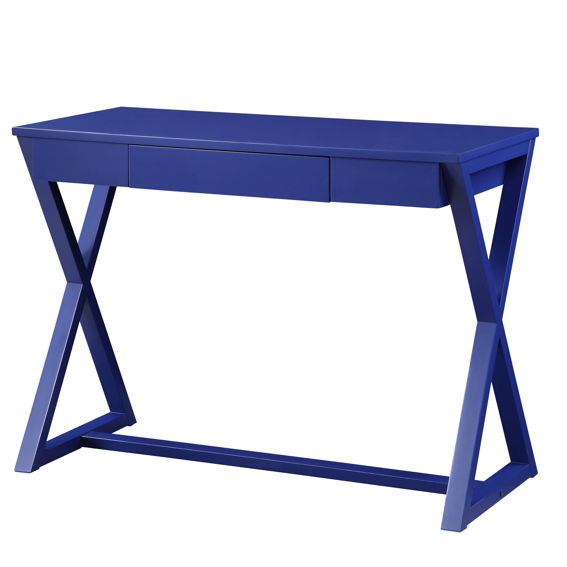 Blue Writing Desk with Drawers - Office Desk