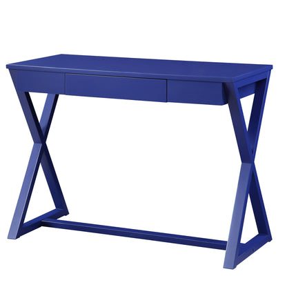 Blue Writing Desk with Drawers - Office Desk