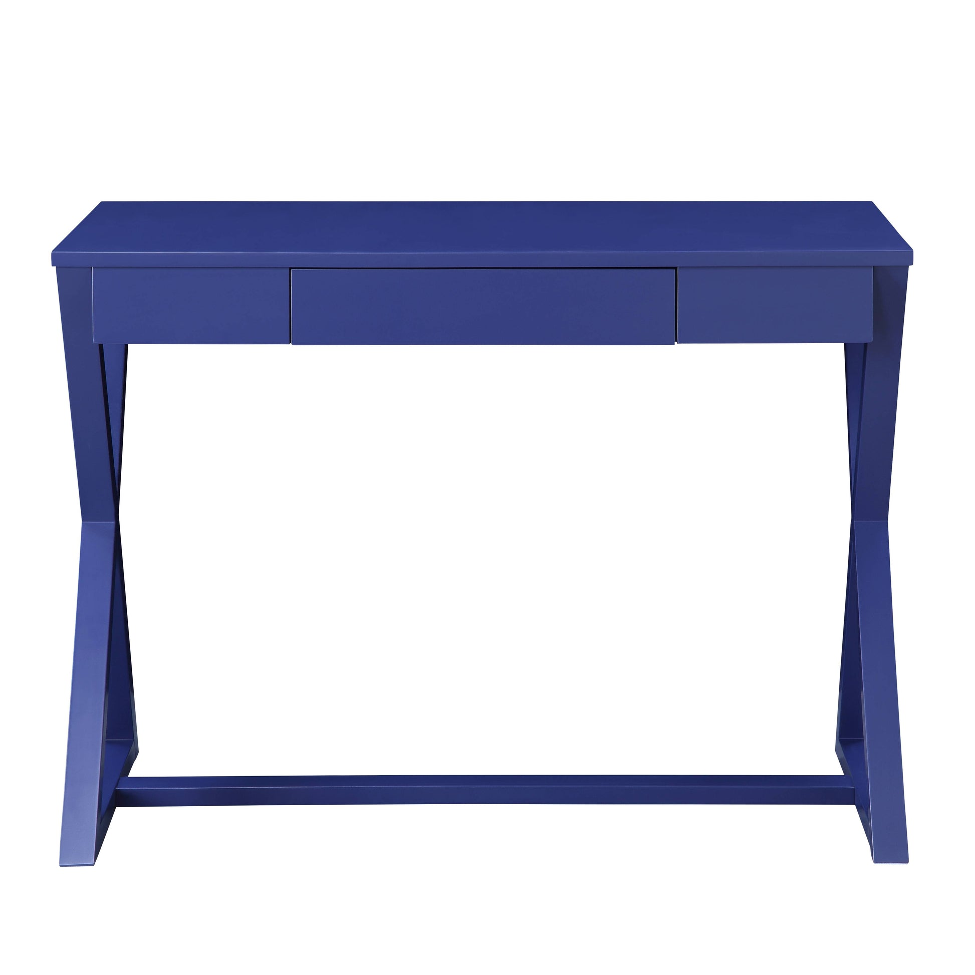 Blue Writing Desk with Drawers - Office Desk