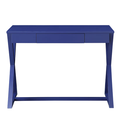 Blue Writing Desk with Drawers - Office Desk