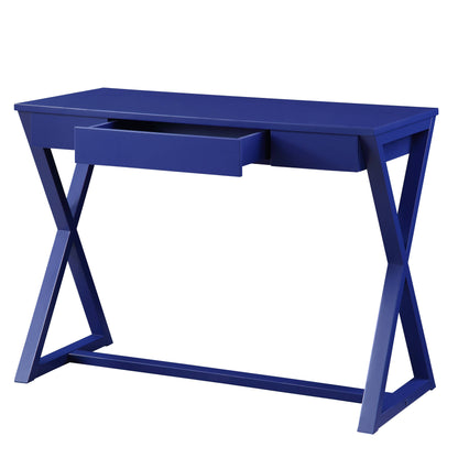 Blue Writing Desk with Drawers - Office Desk