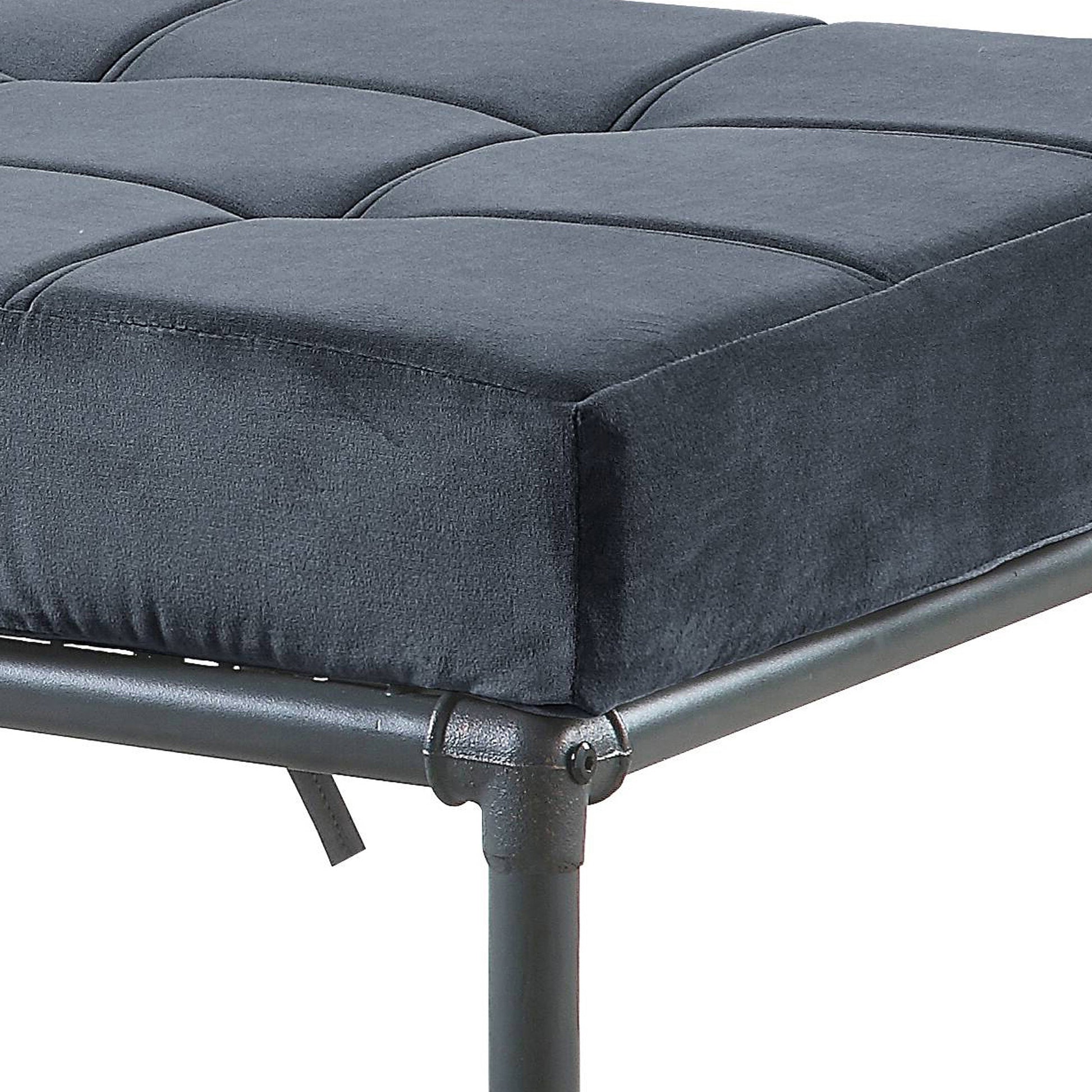 Grey Industrial Fabric Bed Bench - 48.5" x 24.5"