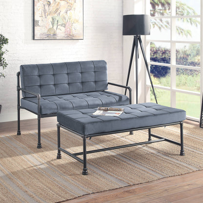 Grey Industrial Fabric Bed Bench - 48.5" x 24.5"