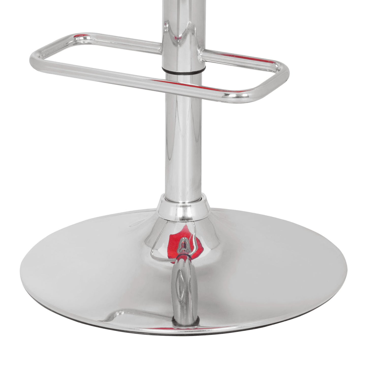 Red Metal Adjustable Swivel Bar Stool - Bedroom Use