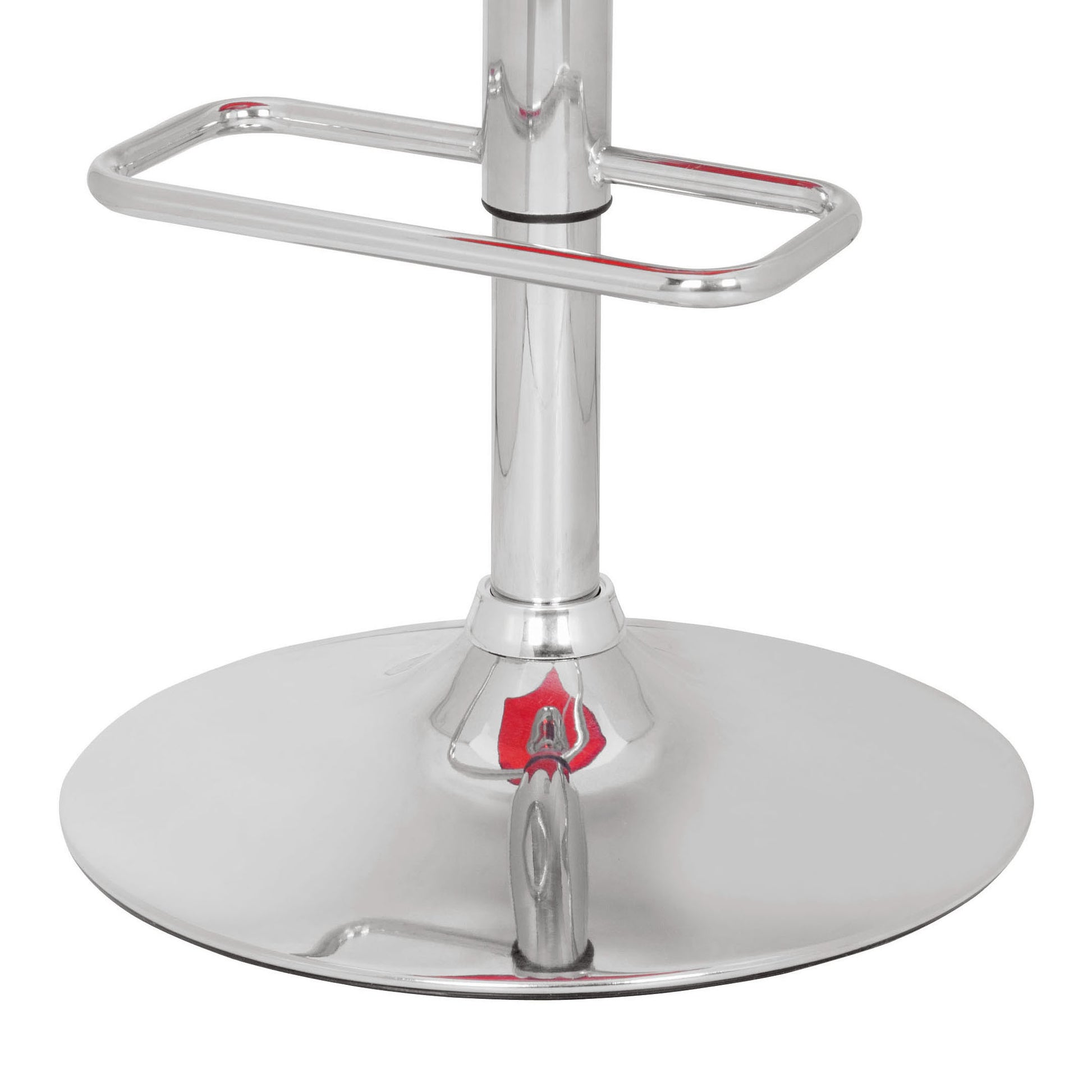 Red Metal Adjustable Swivel Bar Stool - Bedroom Use