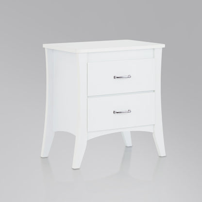 White 2-Drawer Nightstand - Bedroom Storage