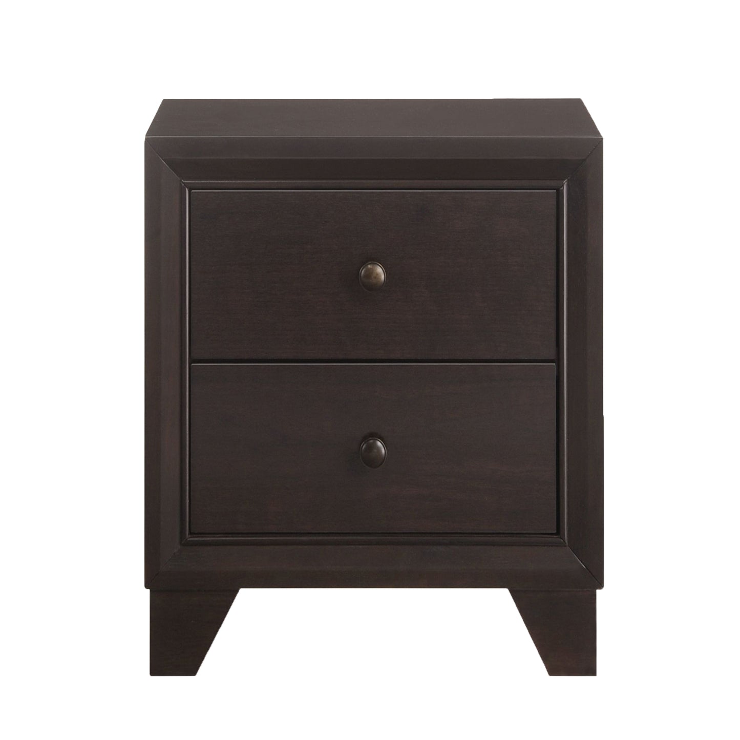 Espresso 2-Drawer Nightstand - Bedroom Storage