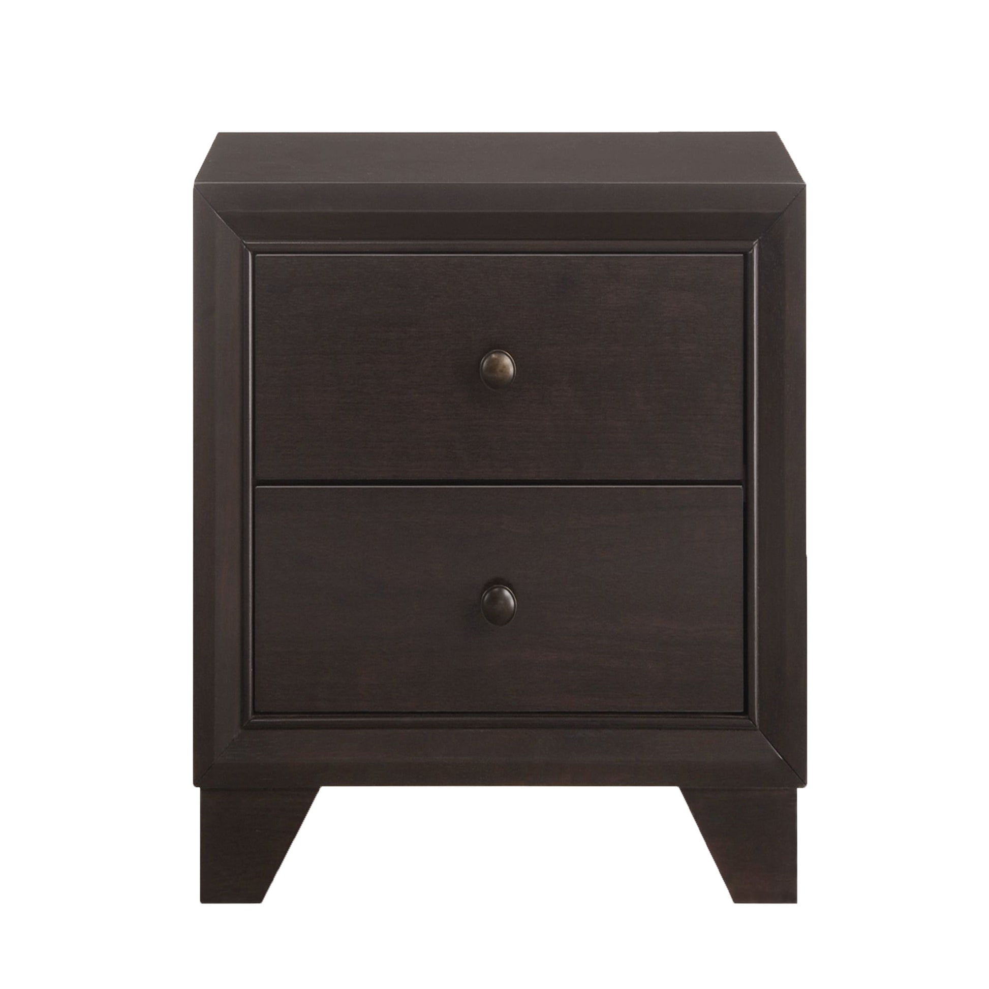 Espresso 2-Drawer Nightstand - Bedroom Storage
