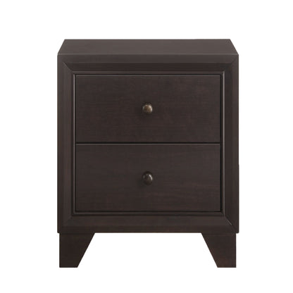 Espresso 2-Drawer Nightstand - Bedroom Storage