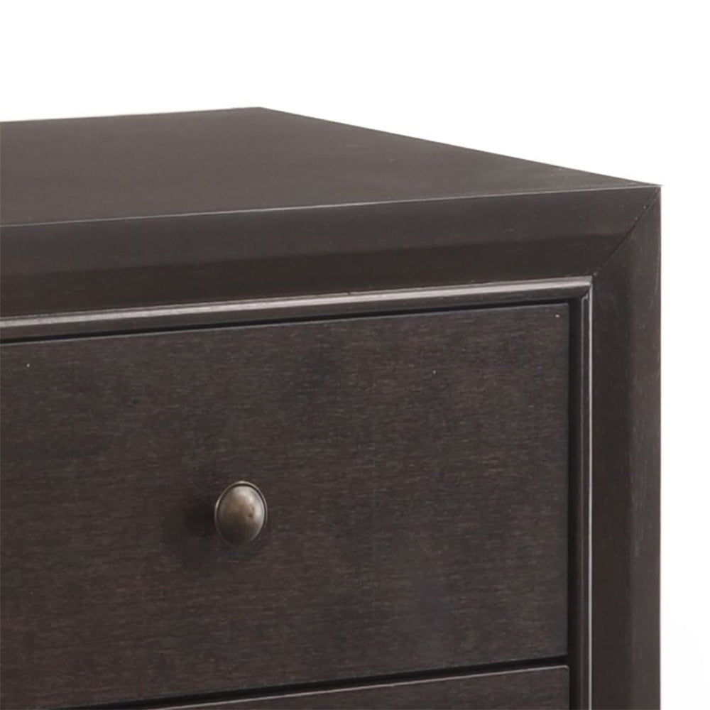 Espresso 2-Drawer Nightstand - Bedroom Storage