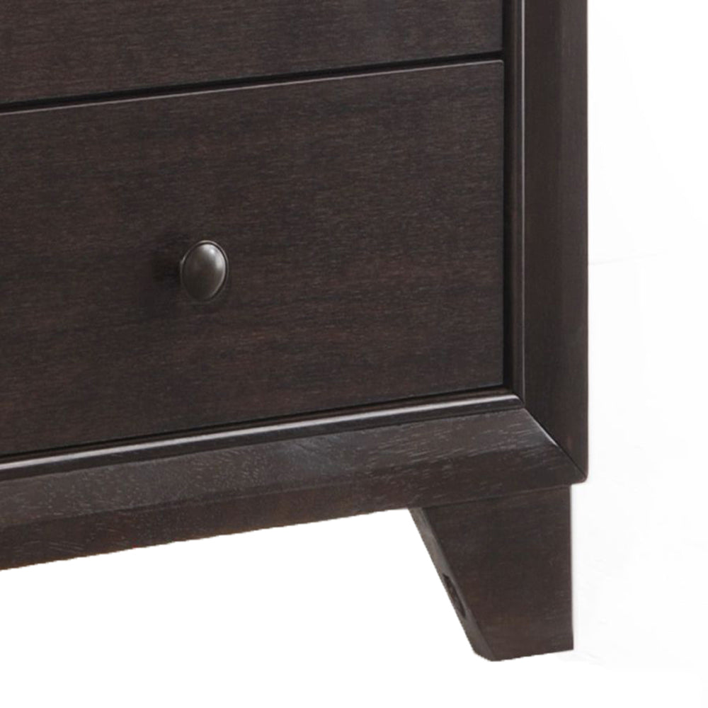 Espresso 2-Drawer Nightstand - Bedroom Storage