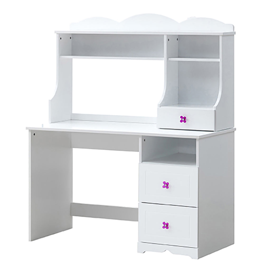 White 2-Drawer Writing Desk - Office Storage for Home Office