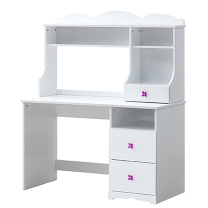 White 2-Drawer Writing Desk - Office Storage for Home Office