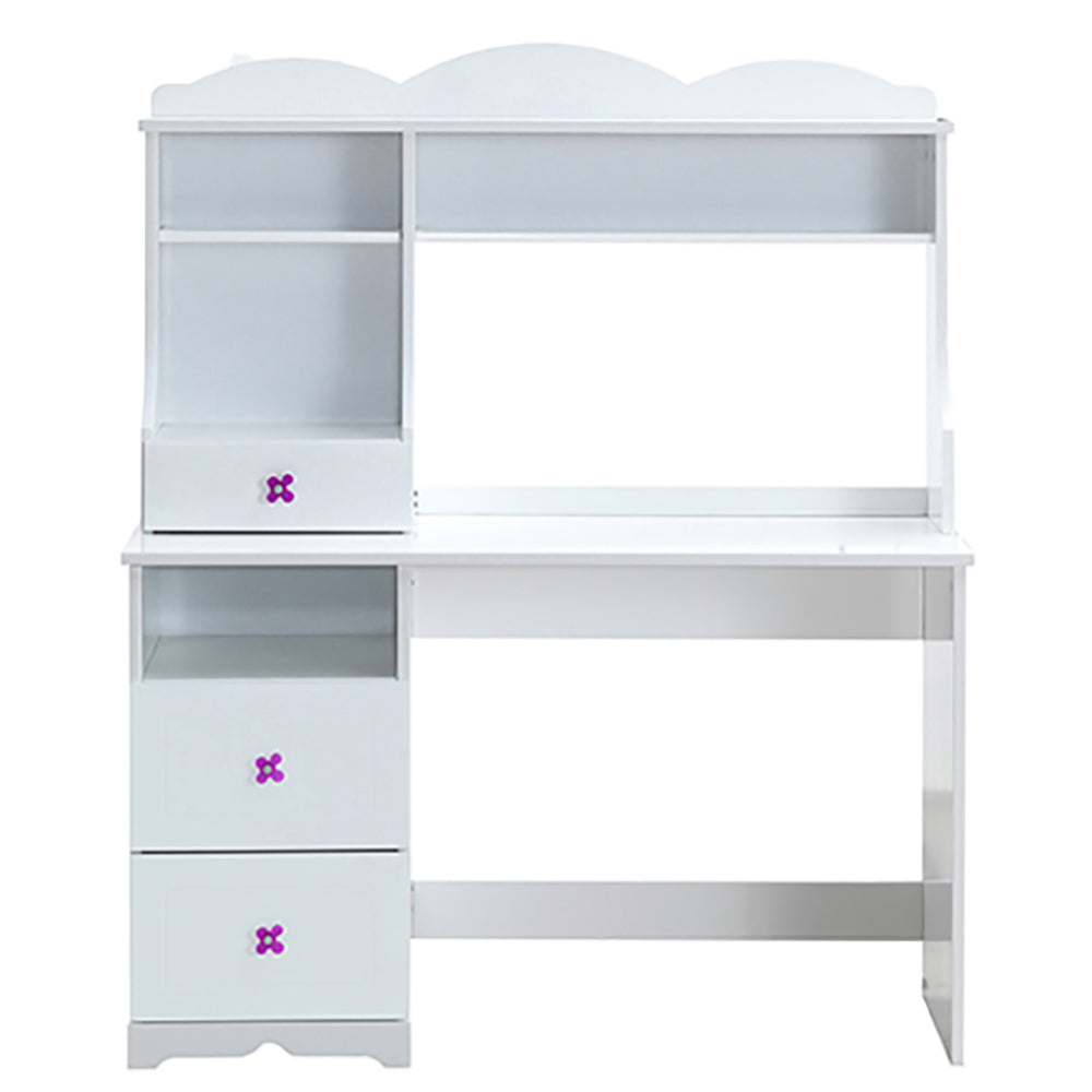 White 2-Drawer Writing Desk - Office Storage for Home Office